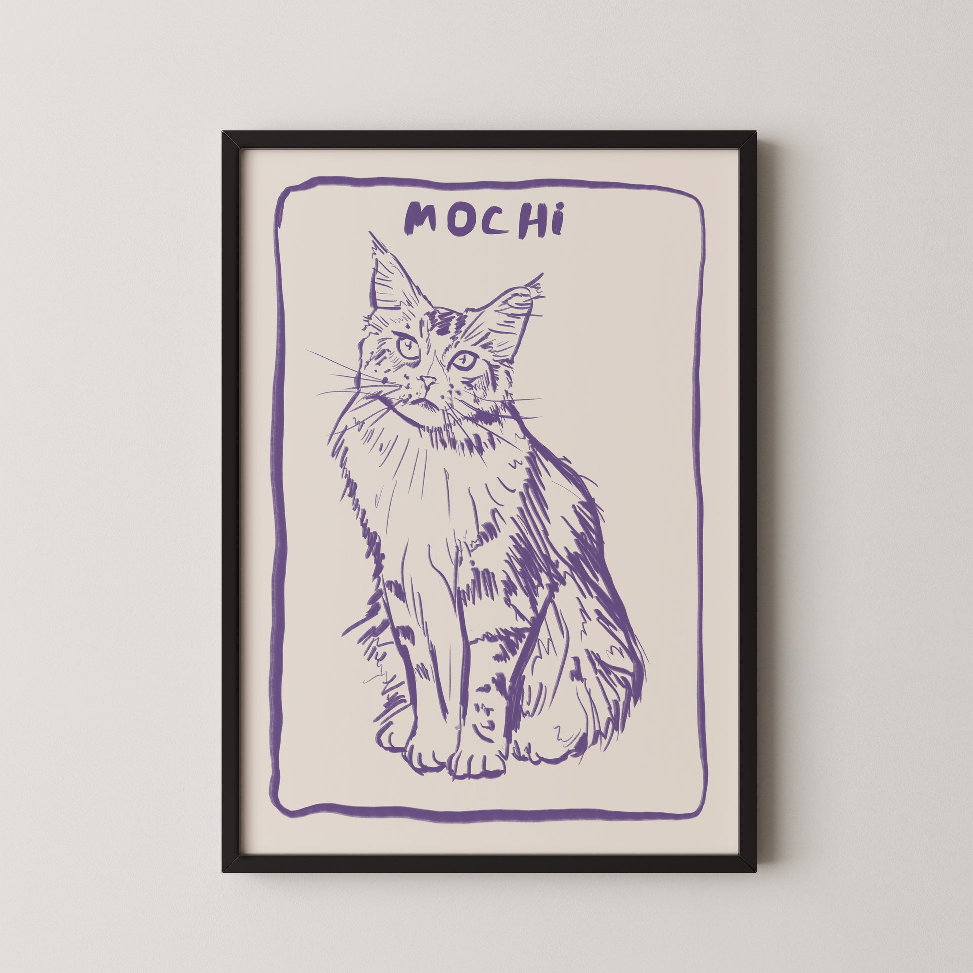 Line Custom Portrait in Lilac