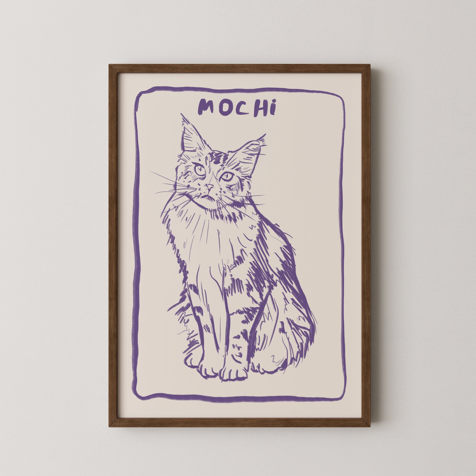 Line Custom Portrait in Lilac