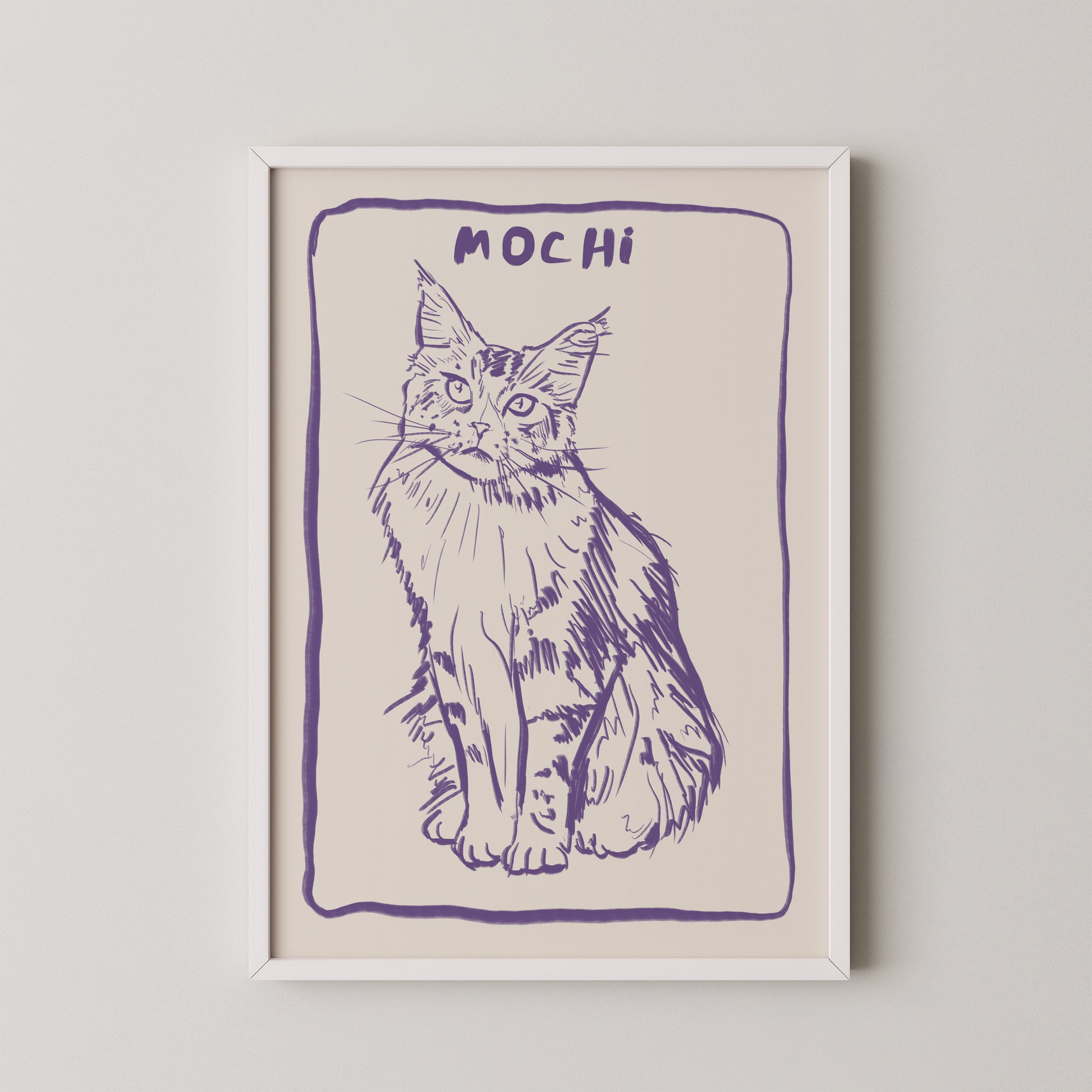 Line Custom Portrait in Lilac