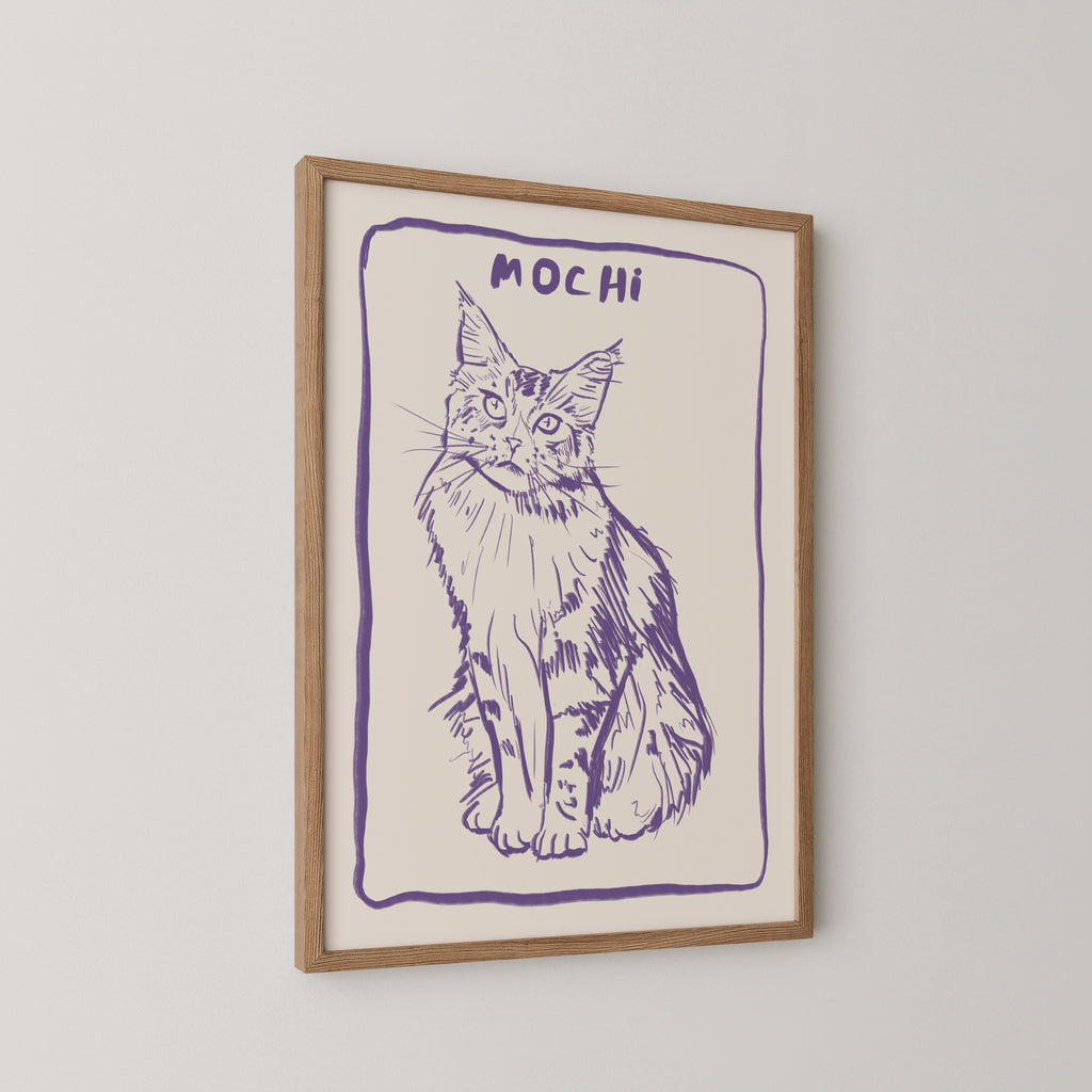 Line Custom Portrait in Lilac