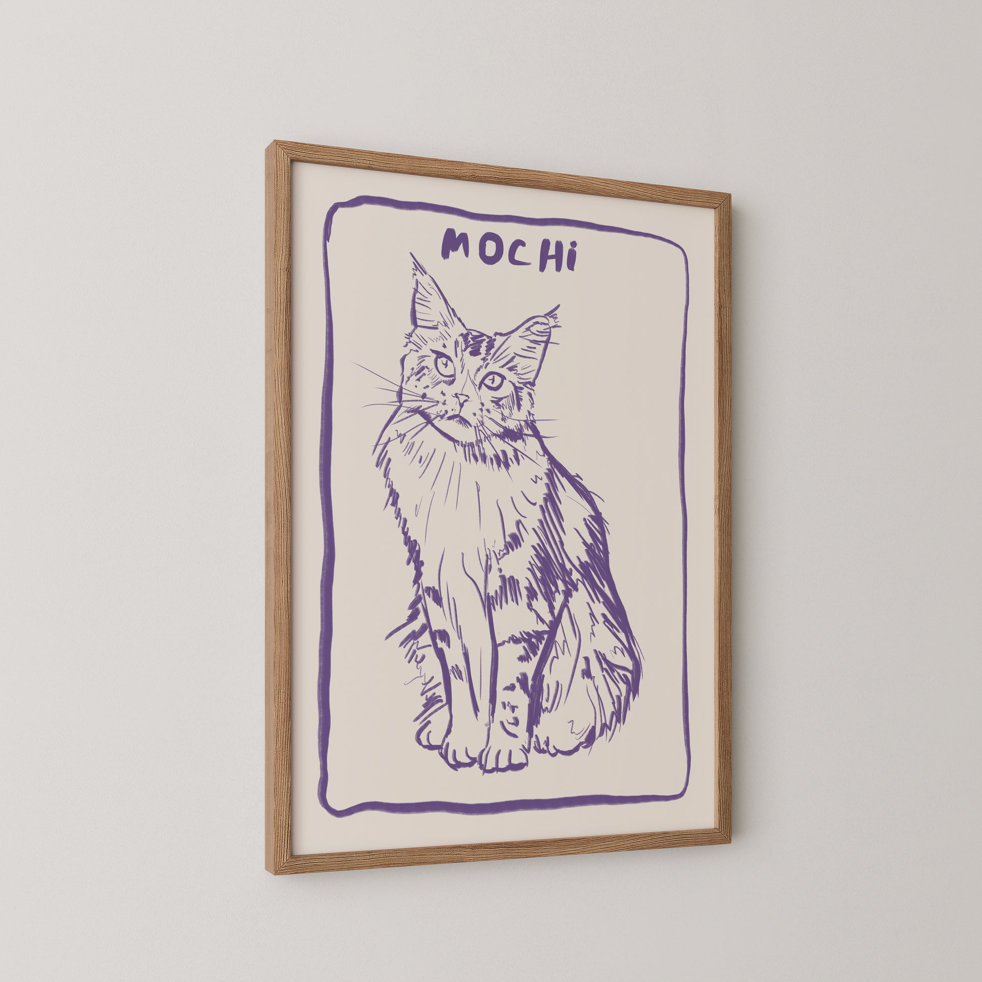 Line Custom Portrait in Lilac