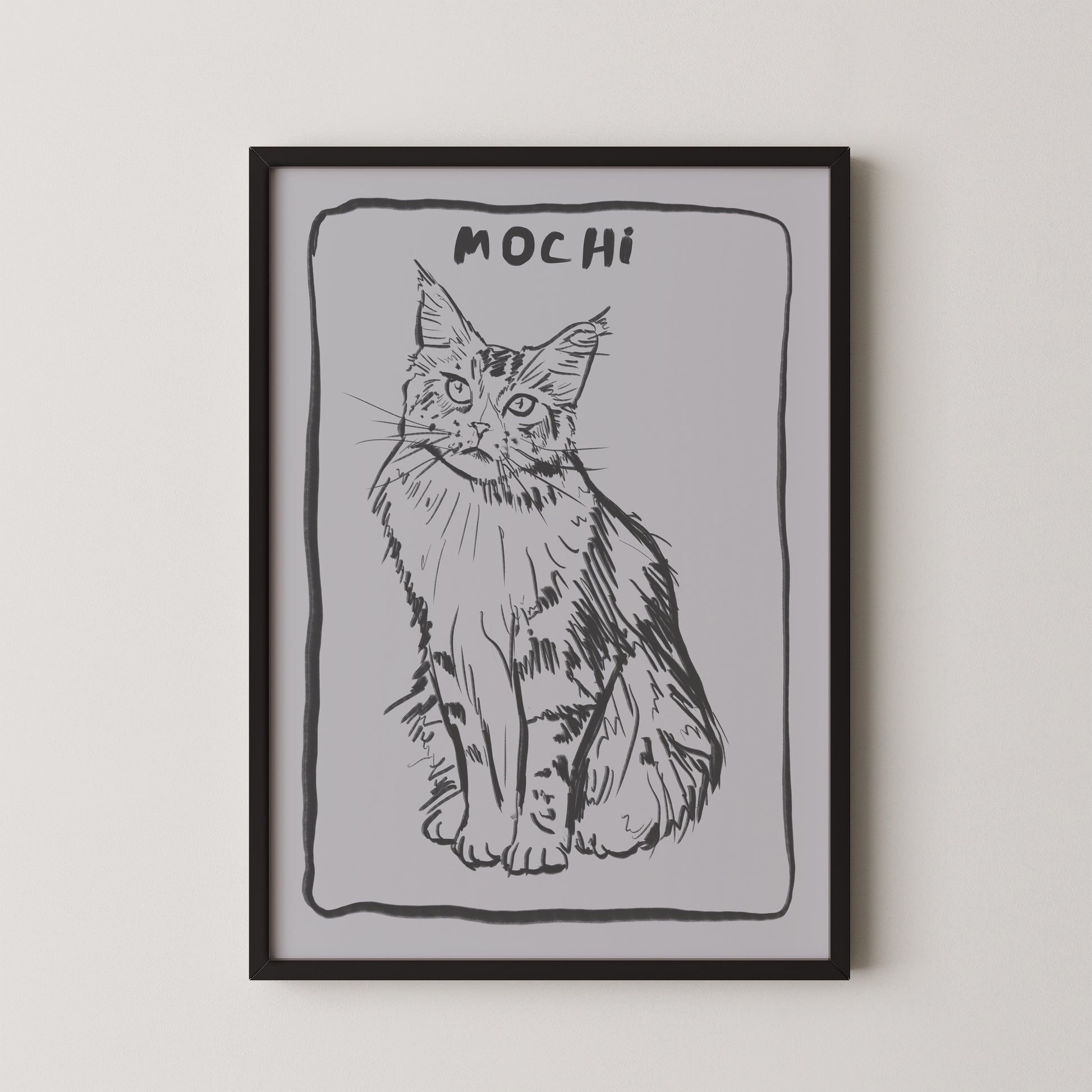 Two Tone Custom Portrait in Slate Gray/Charcoal