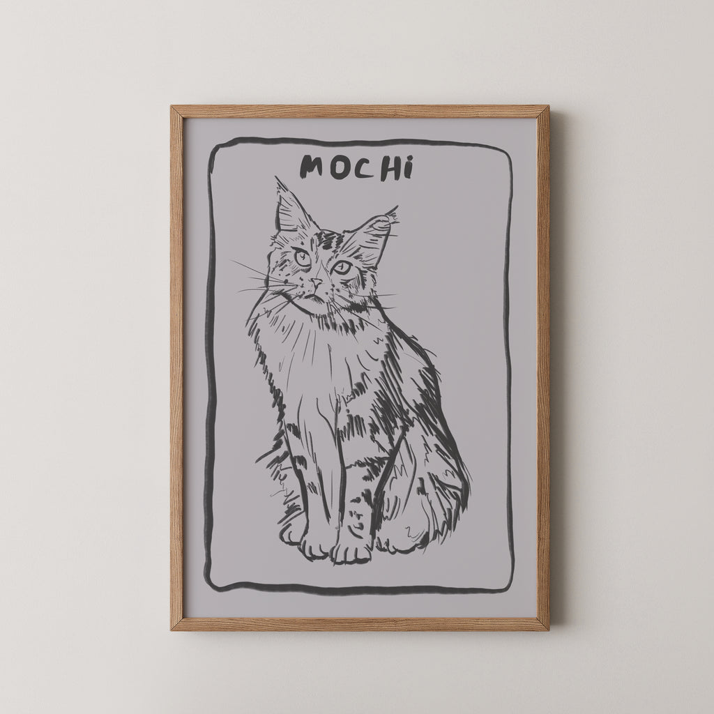 Two Tone Custom Portrait in Slate Gray/Charcoal