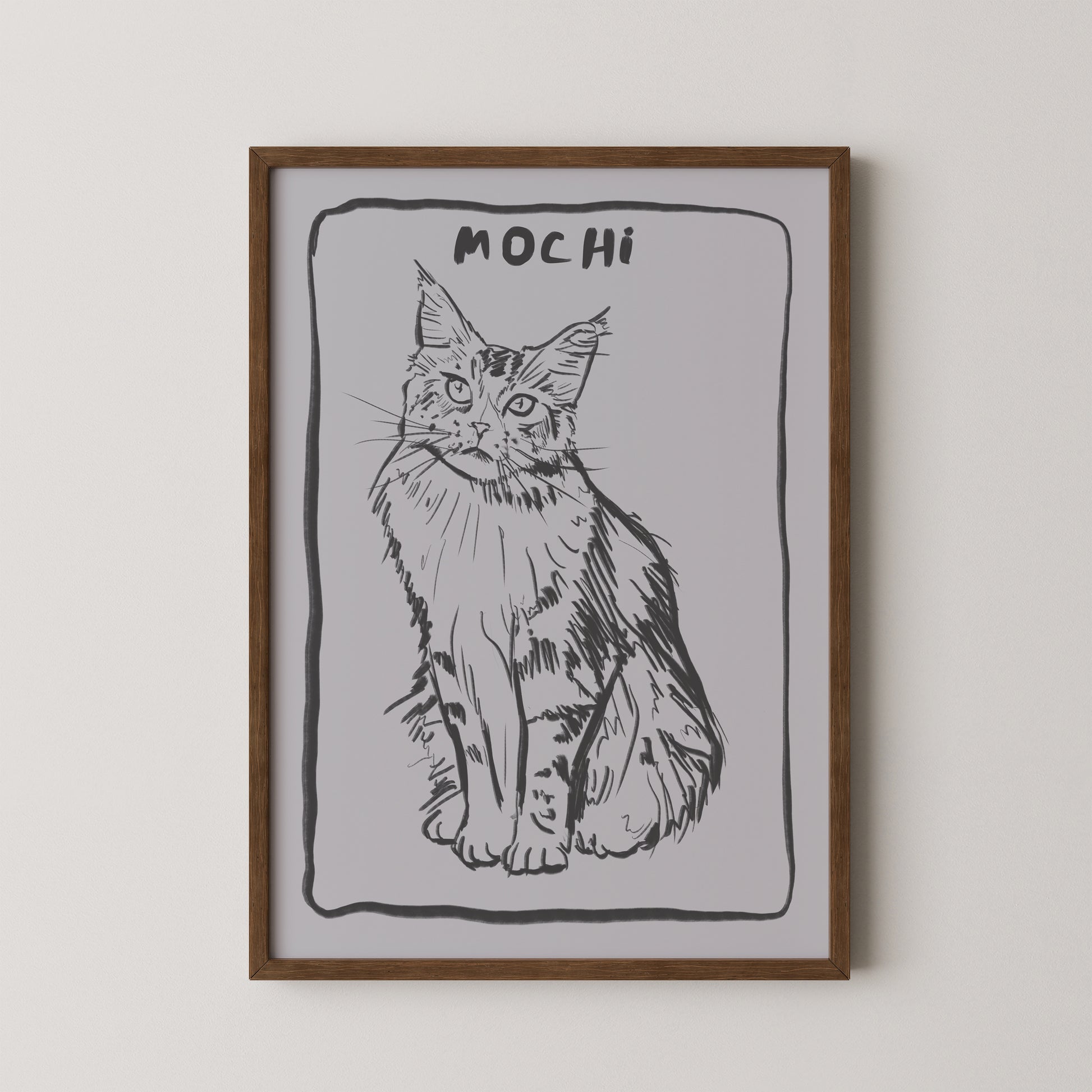 Two Tone Custom Portrait in Slate Gray/Charcoal