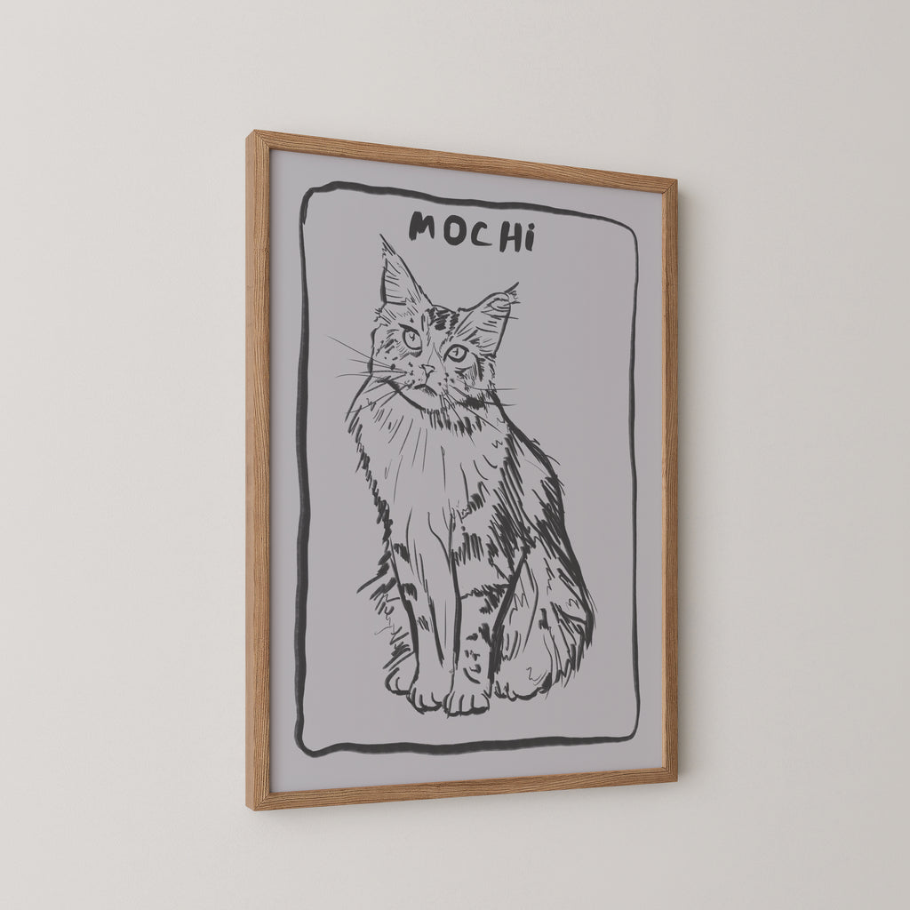 Two Tone Custom Portrait in Slate Gray/Charcoal