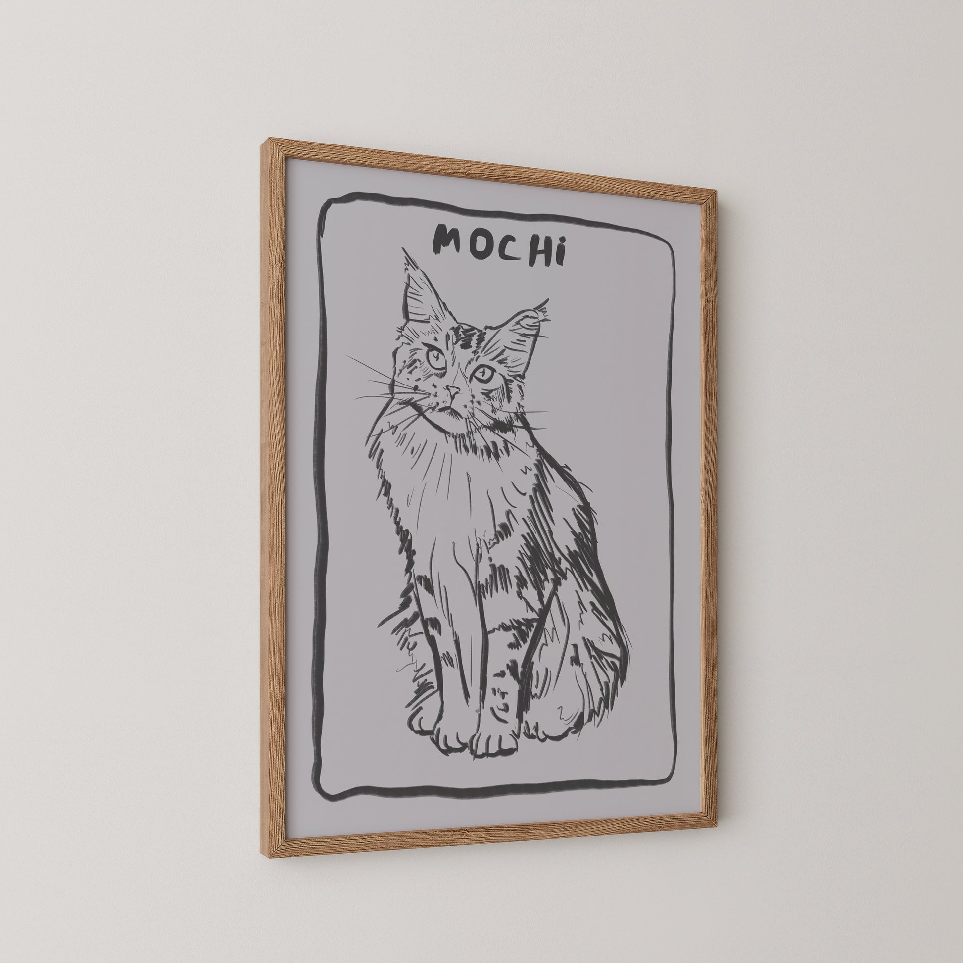 Two Tone Custom Portrait in Slate Gray/Charcoal