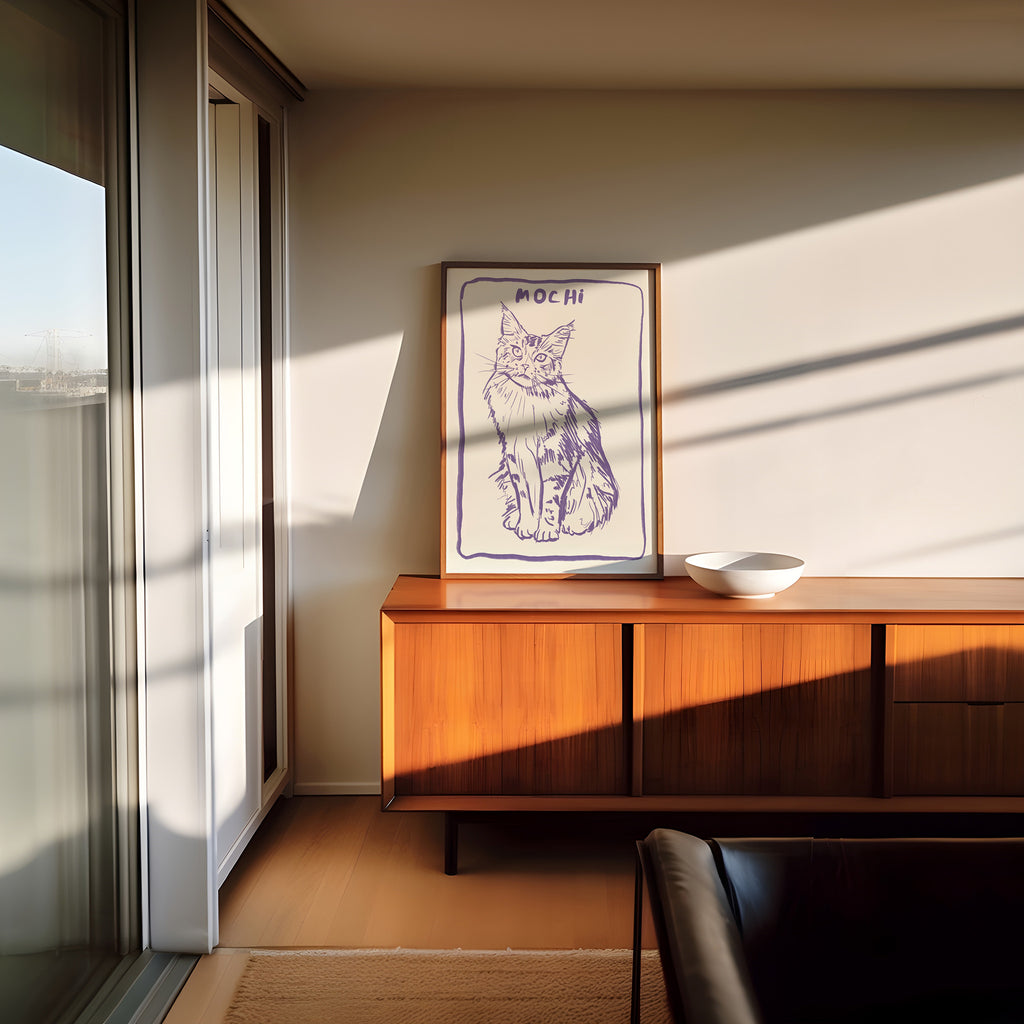 Line Custom Portrait in Lilac