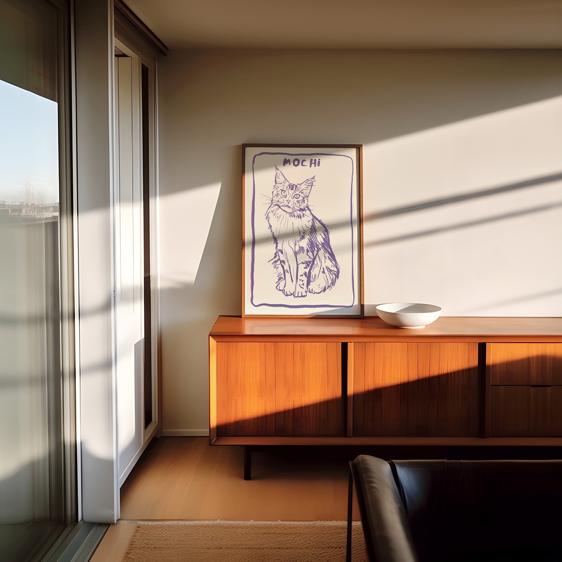 Line Custom Portrait in Lilac