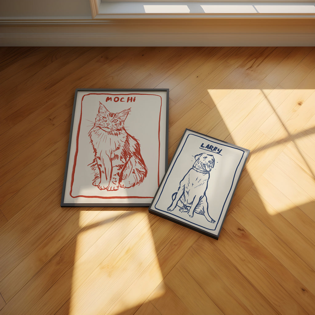 Line Custom Portrait in Red