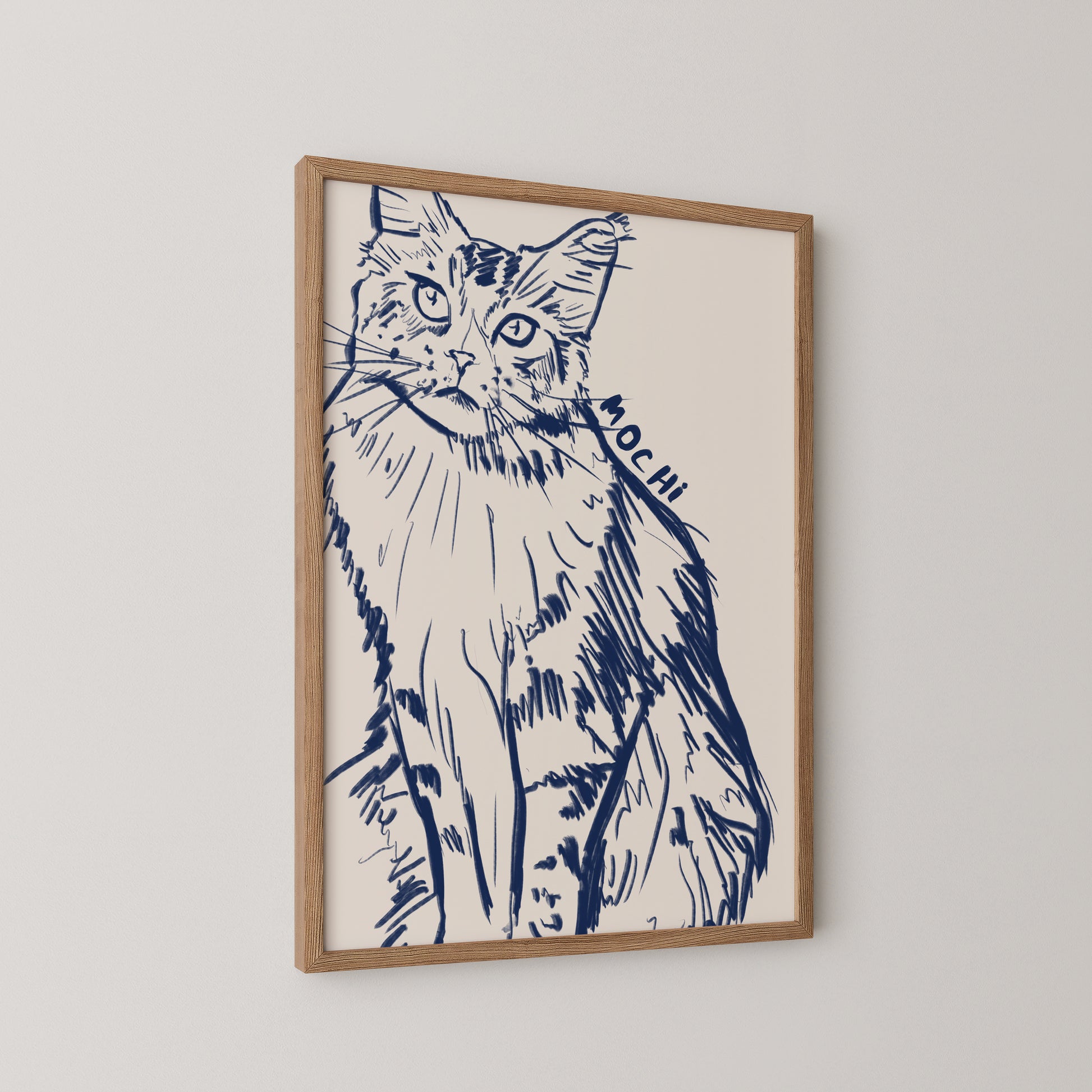 Cropped Custom Portrait in Midnight Blue