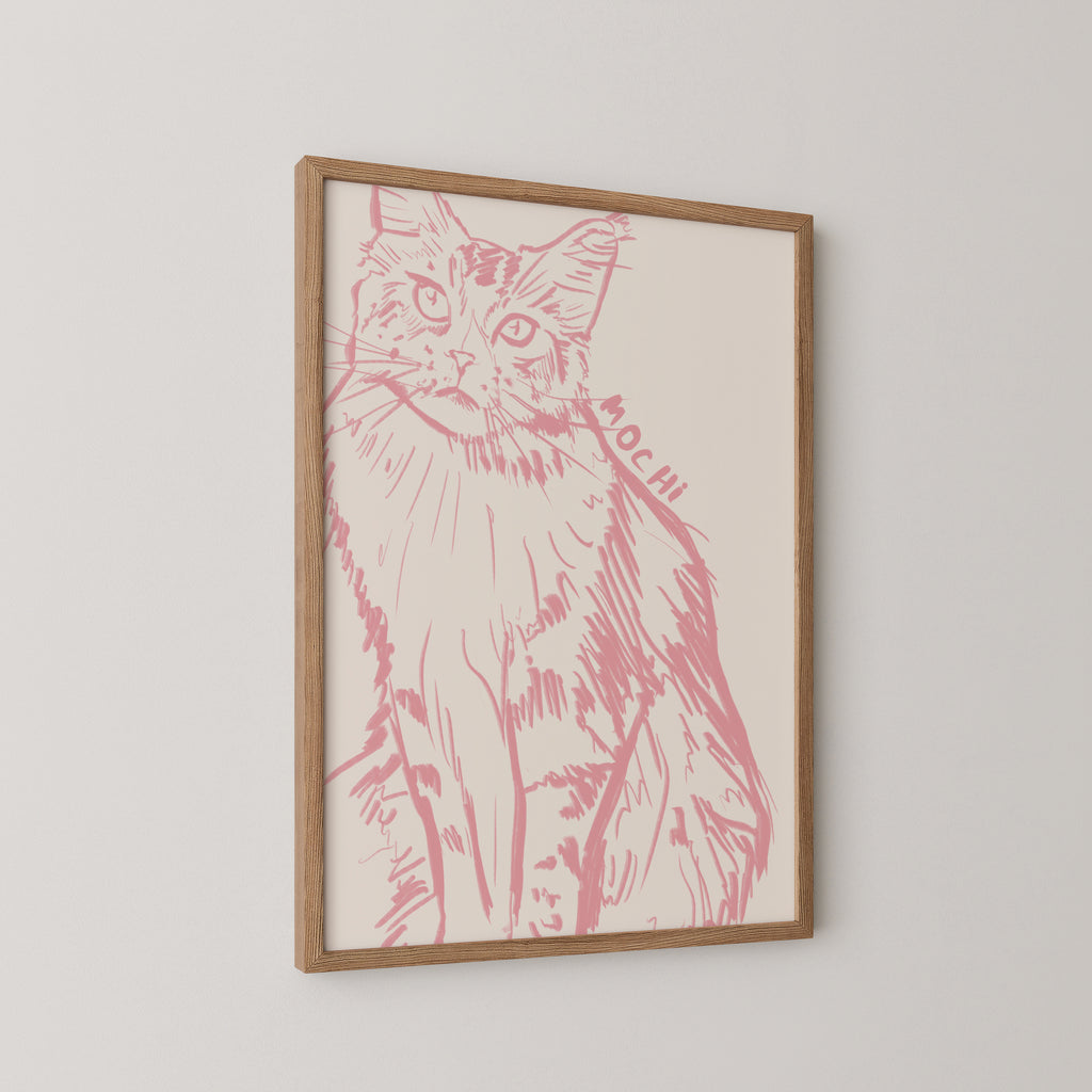 Cropped Custom Portrait in Pink