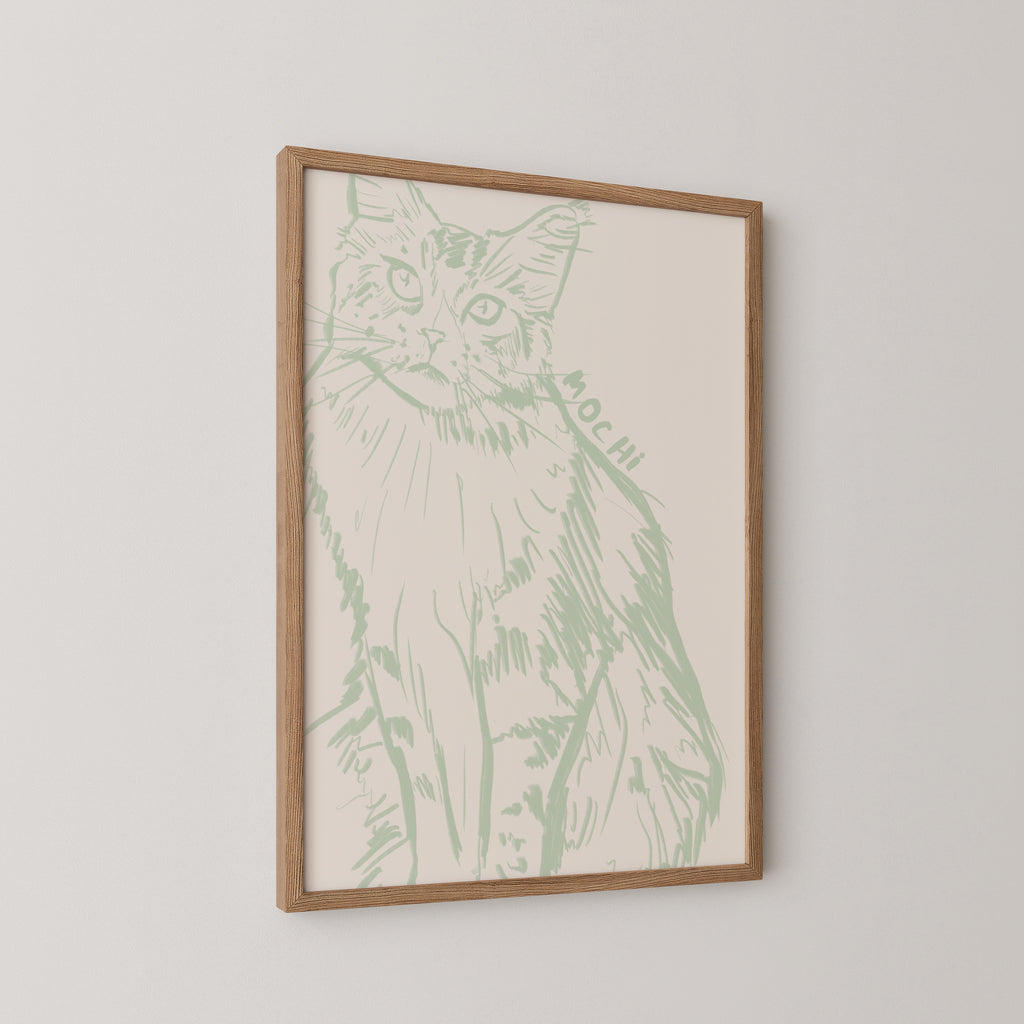 Cropped Custom Portrait in Sage