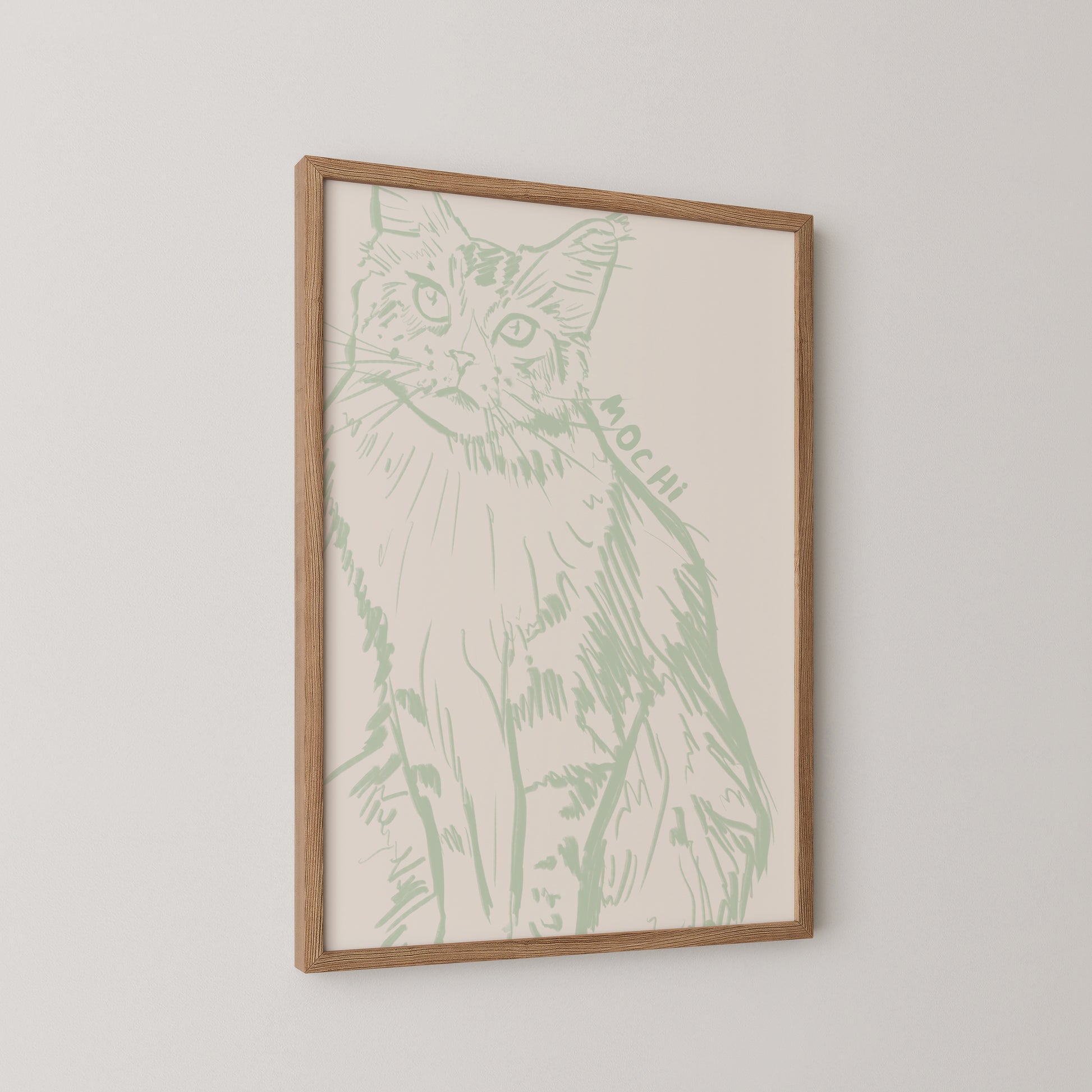 Cropped Custom Portrait in Sage