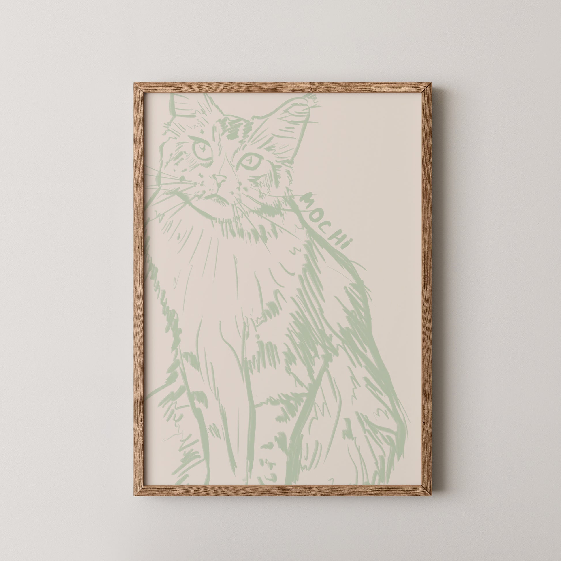 Cropped Custom Portrait in Sage