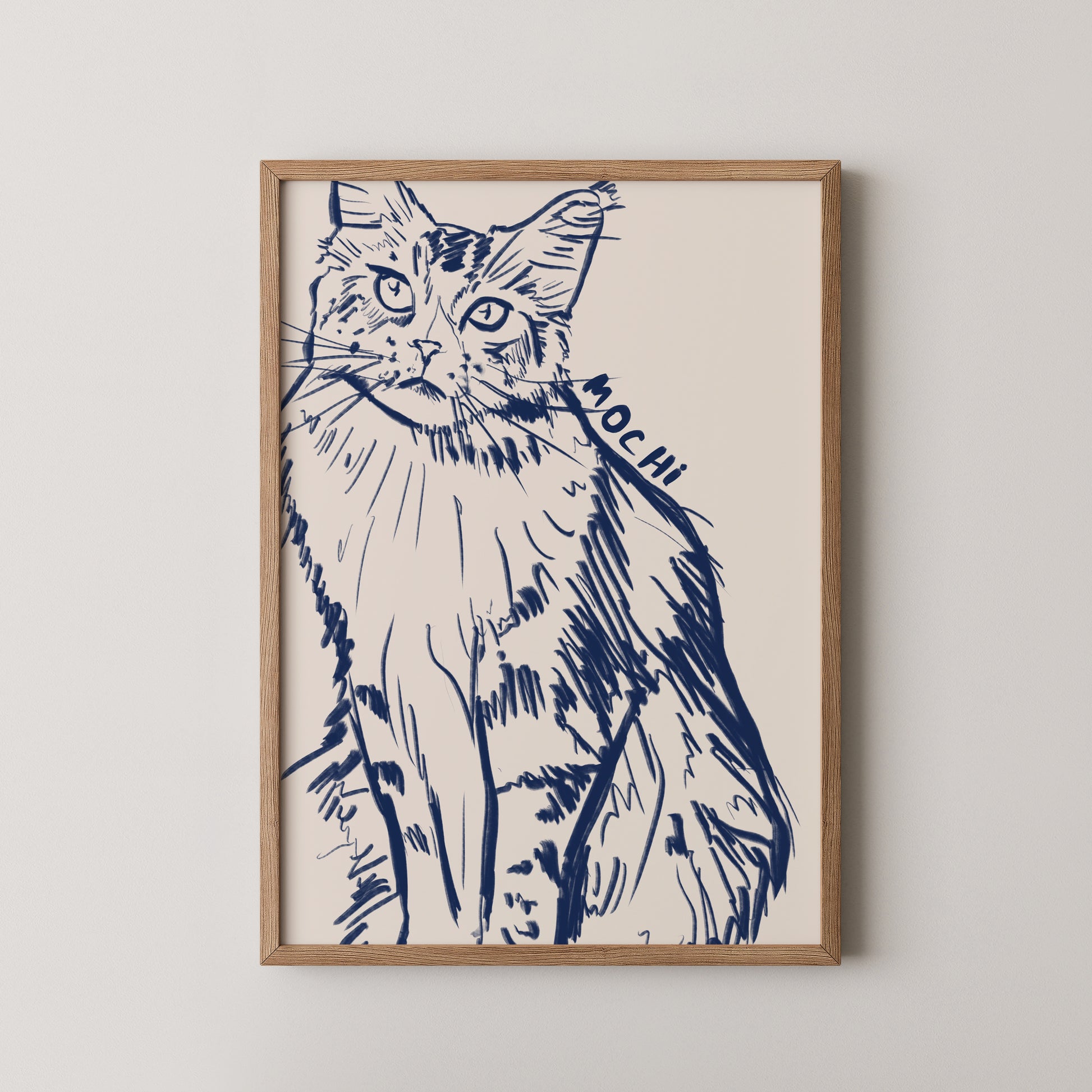 Cropped Custom Portrait in Midnight Blue