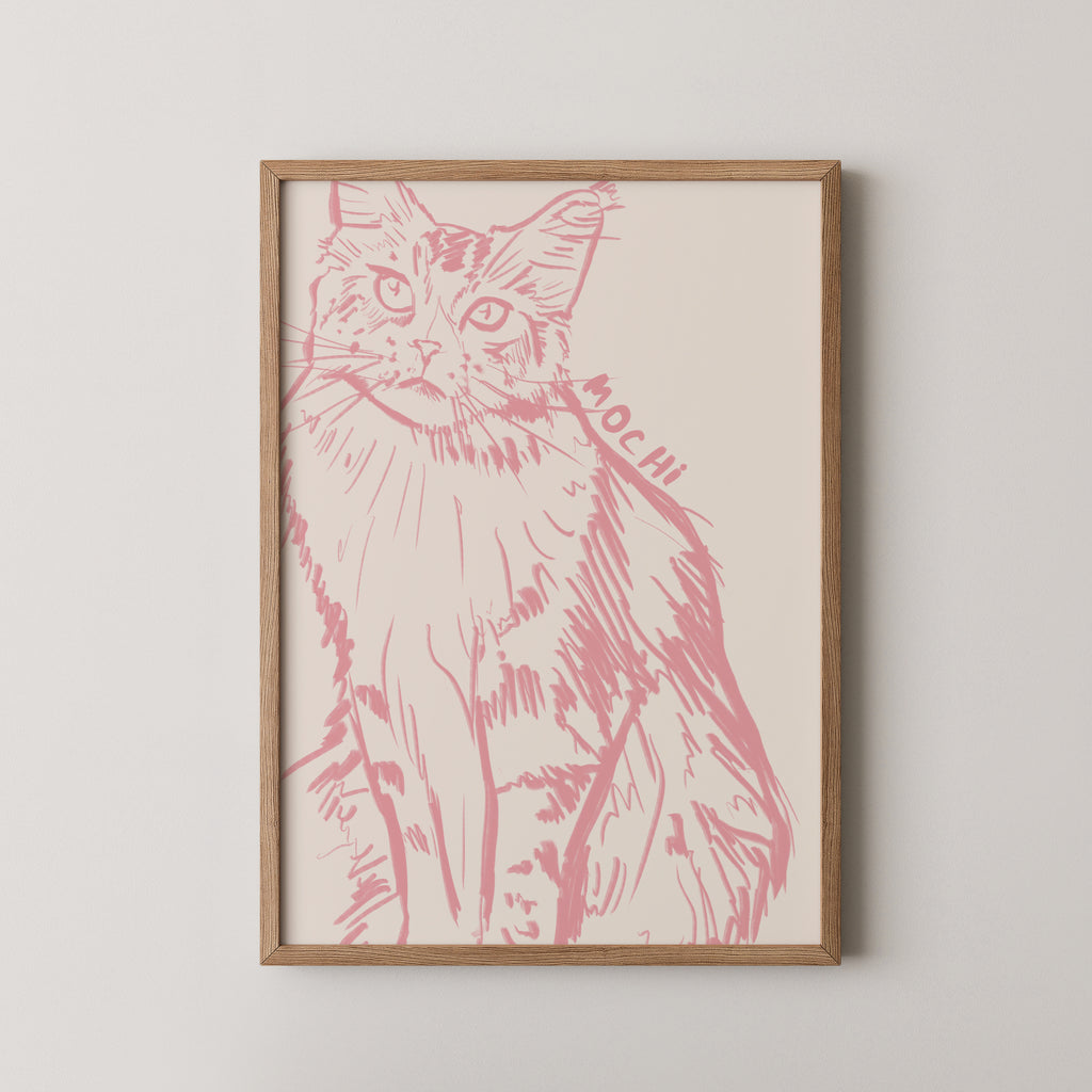 Cropped Custom Portrait in Pink