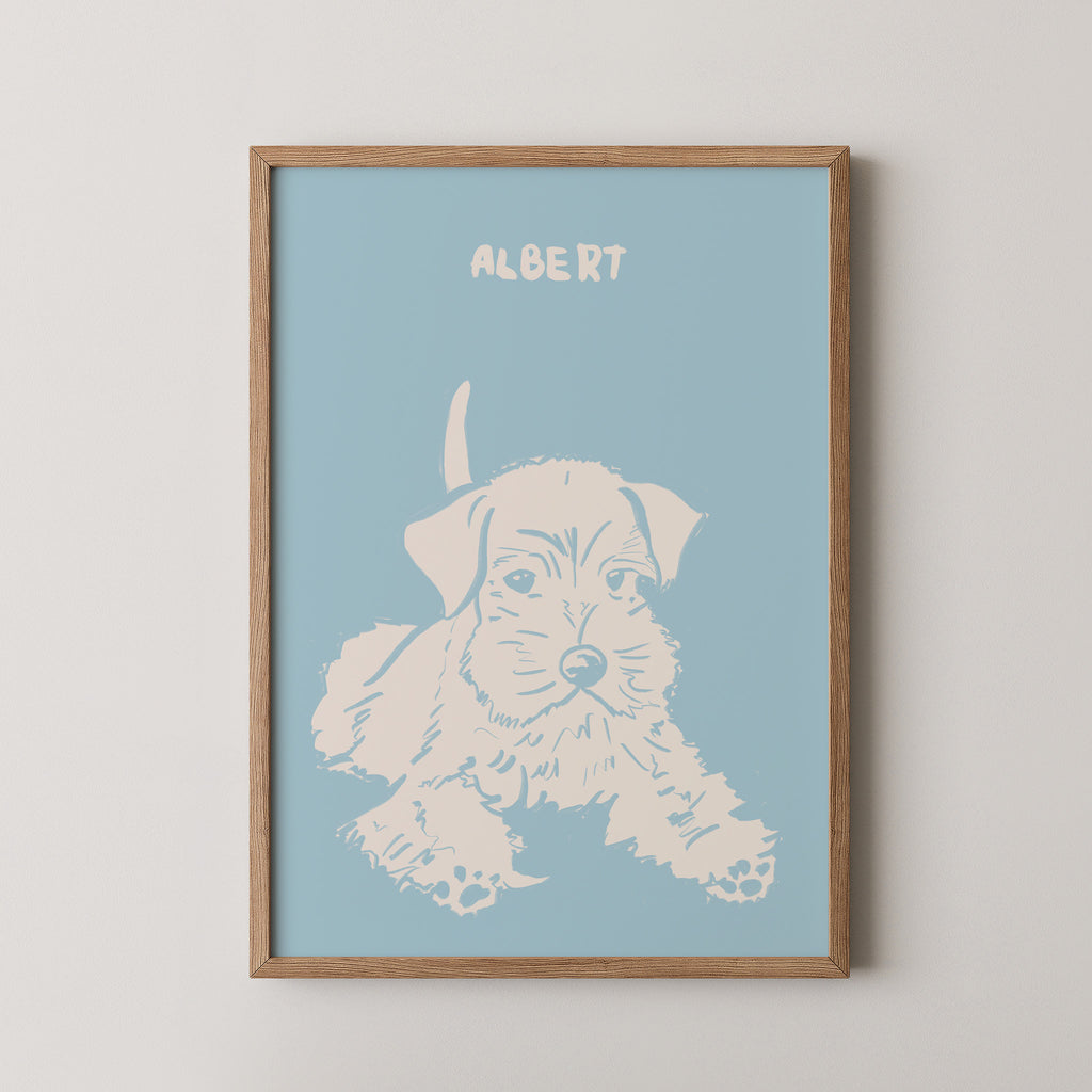 Soft Pop Custom Portrait Pale Blue