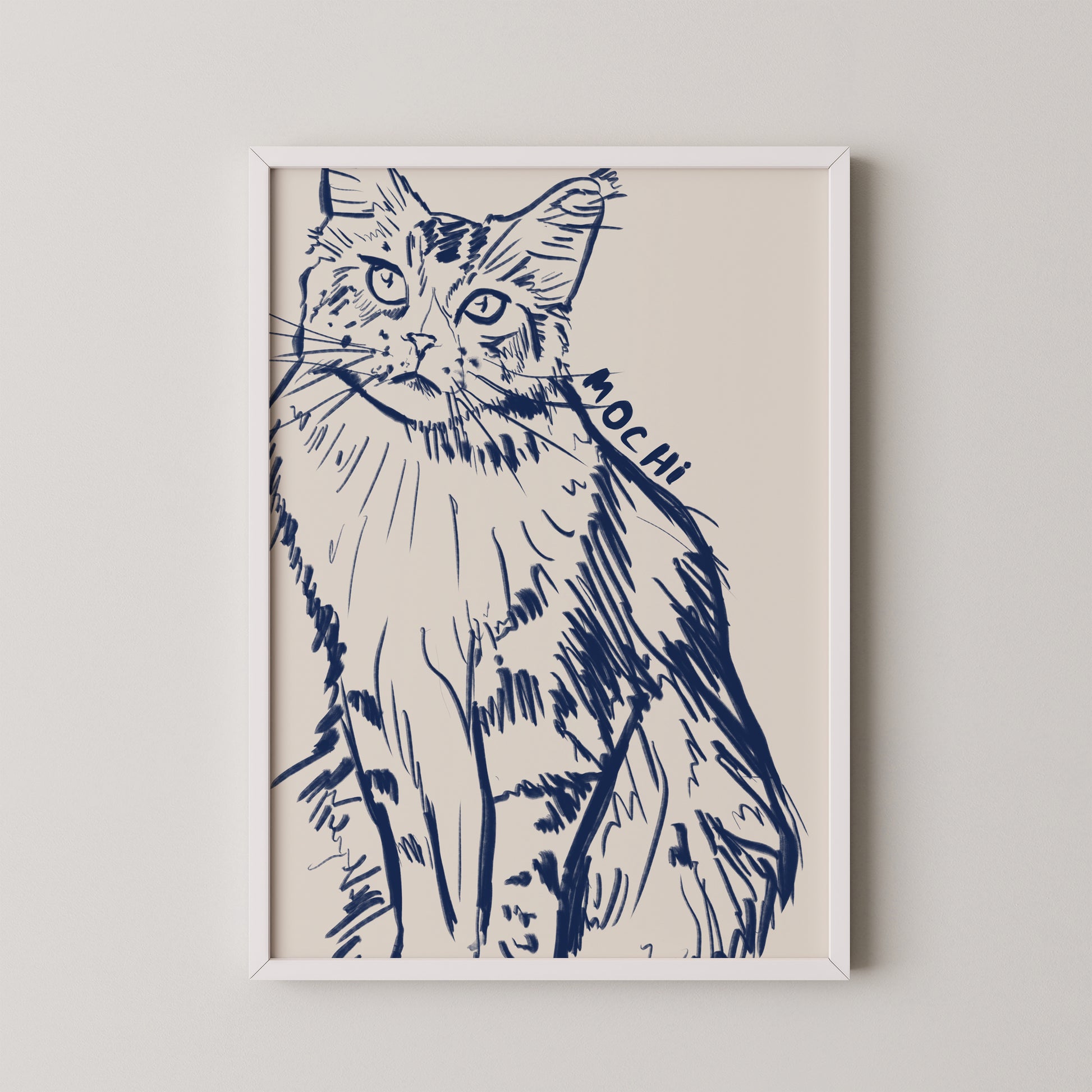 Cropped Custom Portrait in Midnight Blue