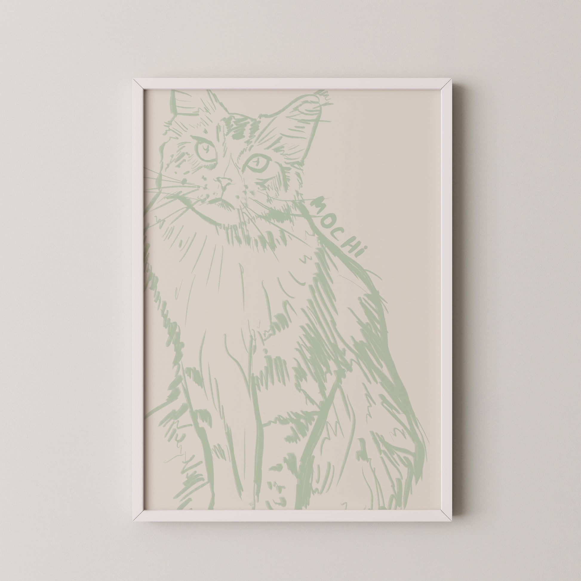 Cropped Custom Portrait in Sage