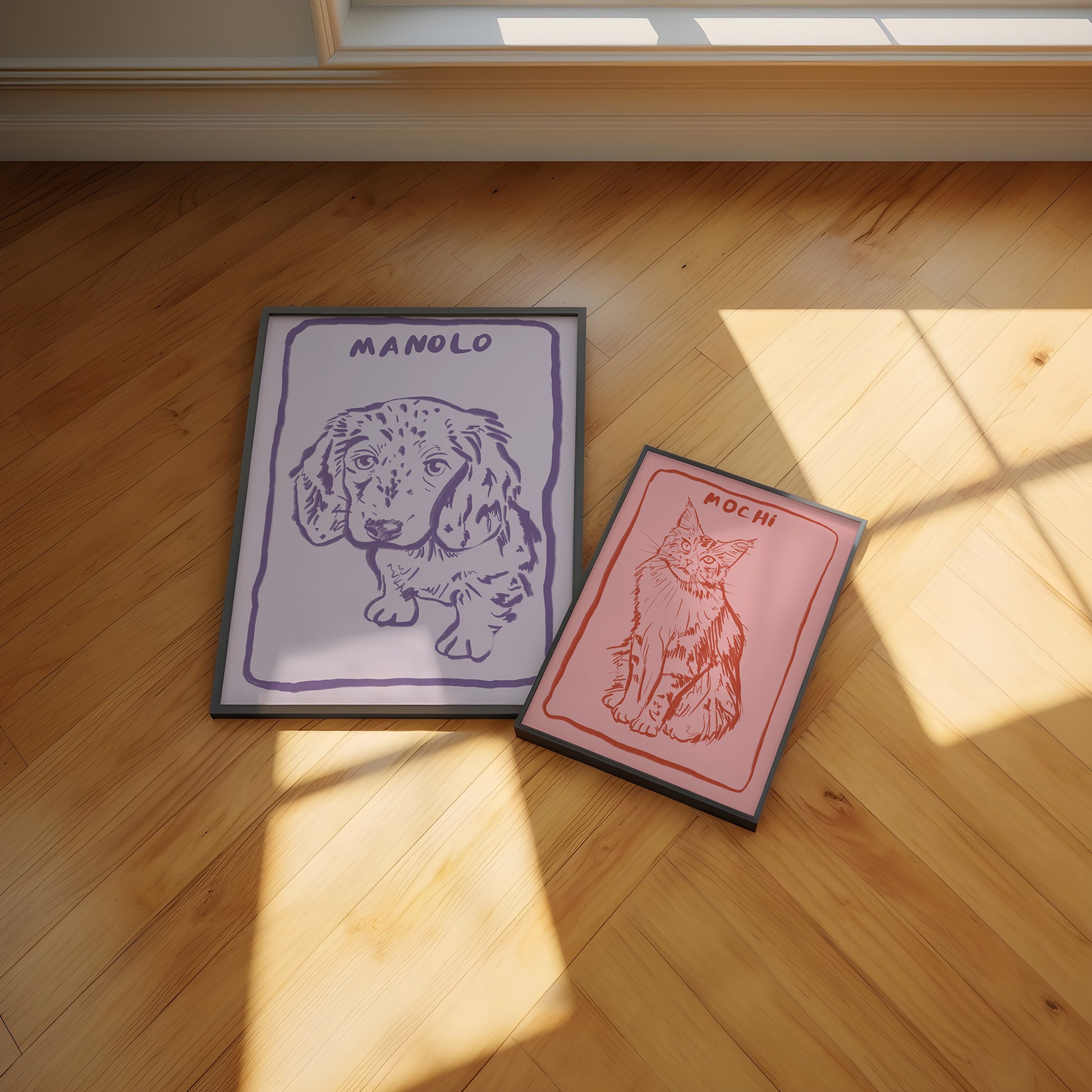 Two Tone Custom Portrait in Lilac/Violet